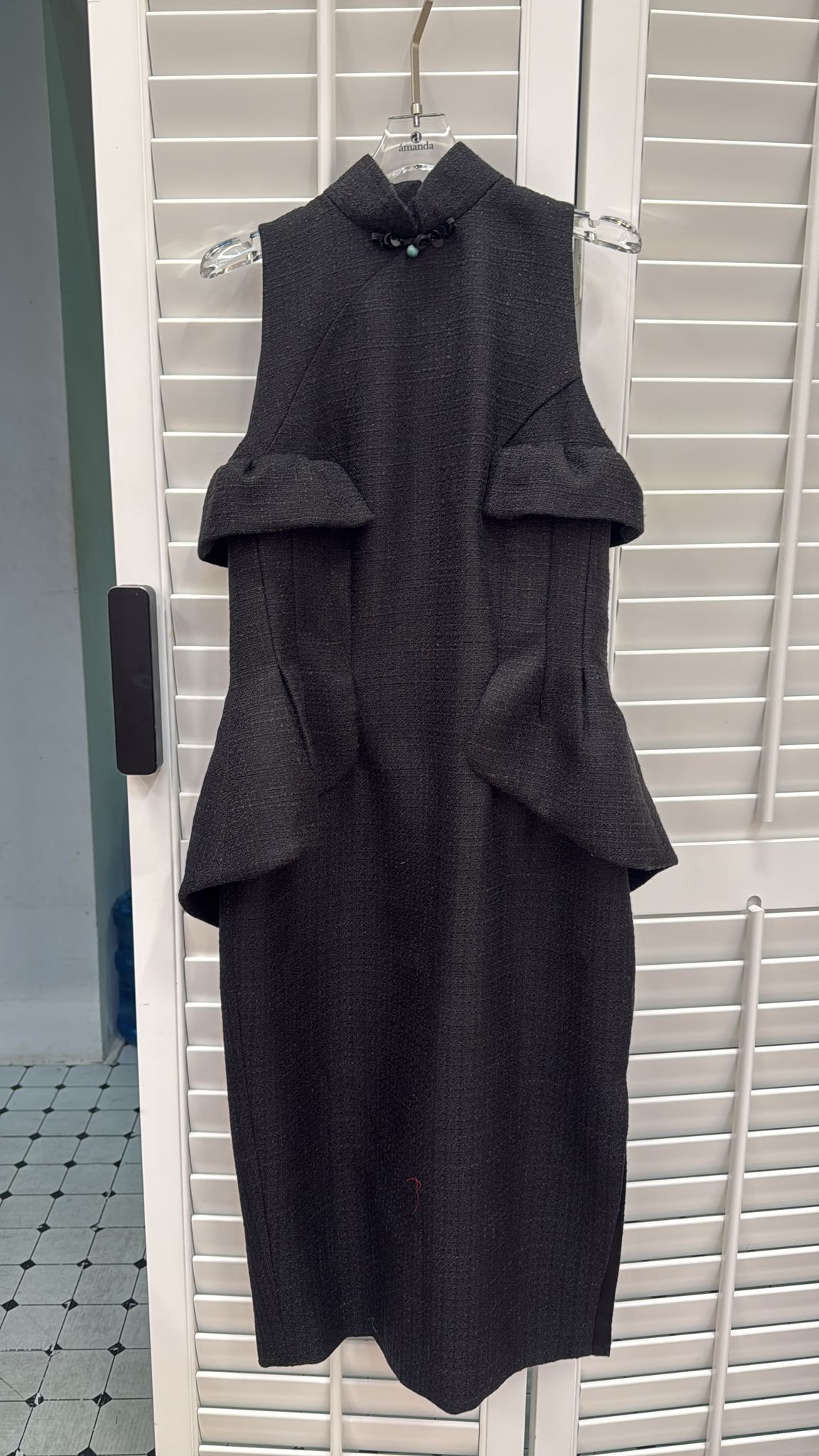 [Bespoke] Tian Xi Sleeveless Ruffle Dress - Sample