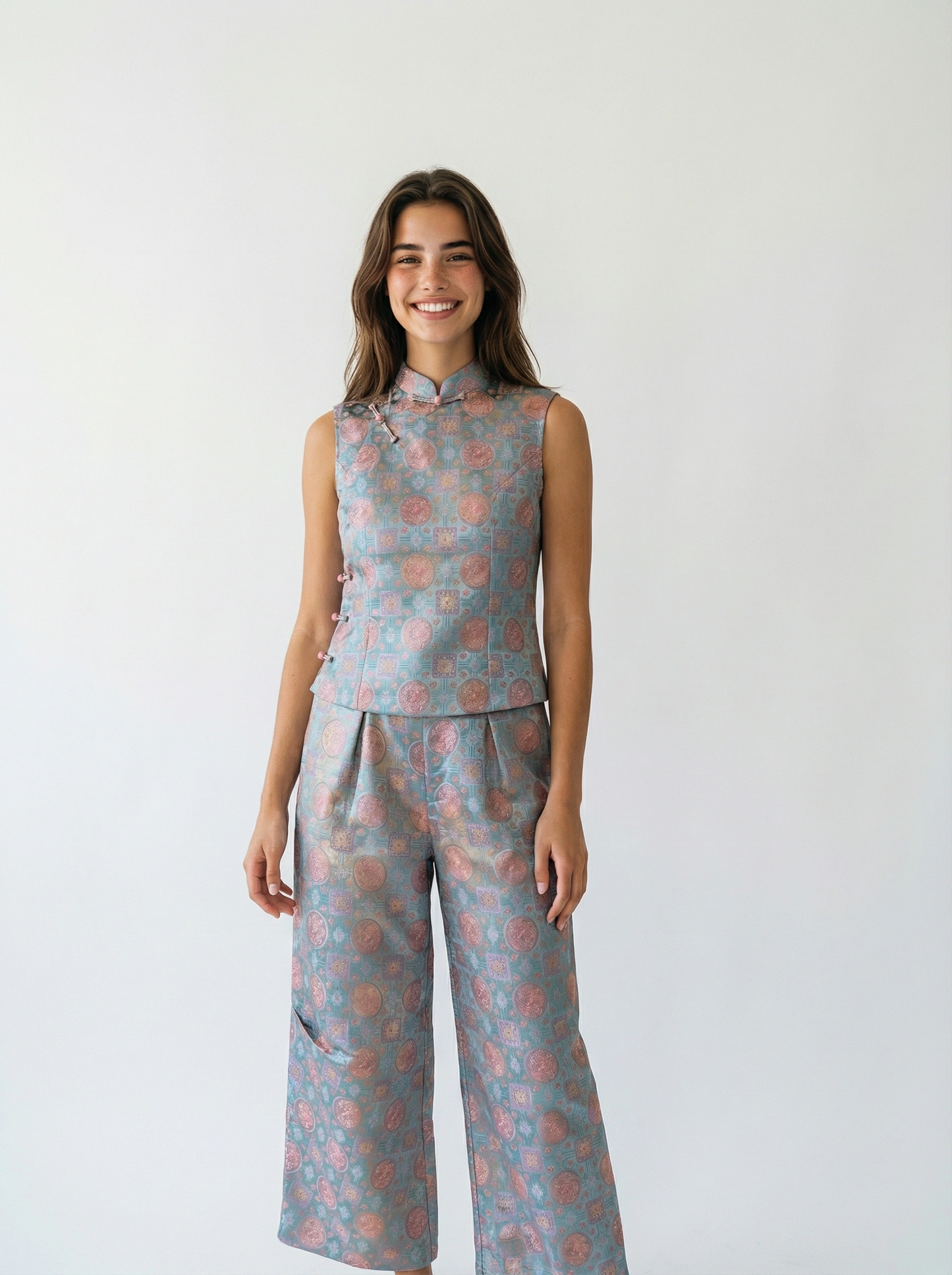 Eu-Meh Mandarin Style Pant Set