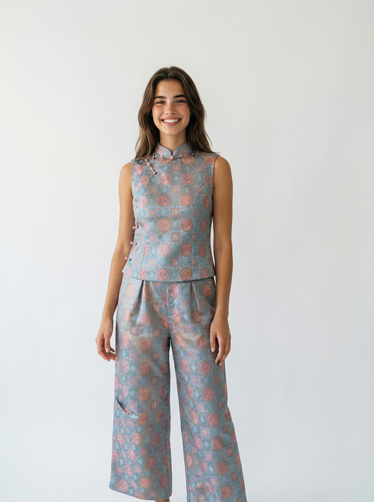 Eu-Meh Mandarin Style Pant Set