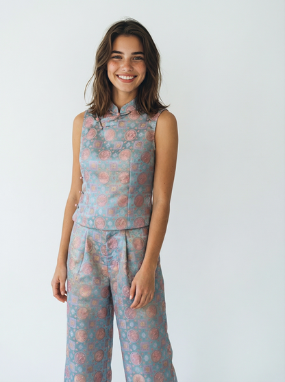 Eu-Meh Mandarin Style Pant Set