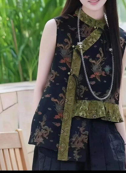 Tian Yue Asymmetrical Sleeveless Top