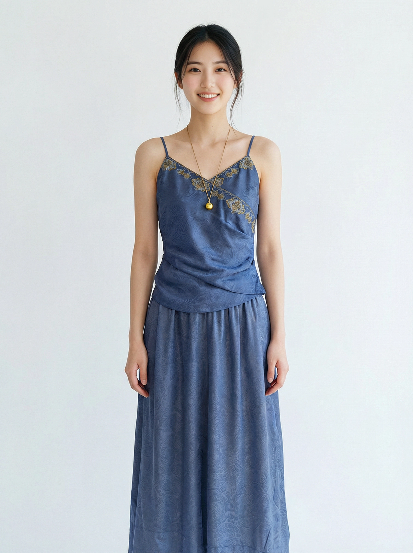 Astrid Mulberry Silk Embroidery Top