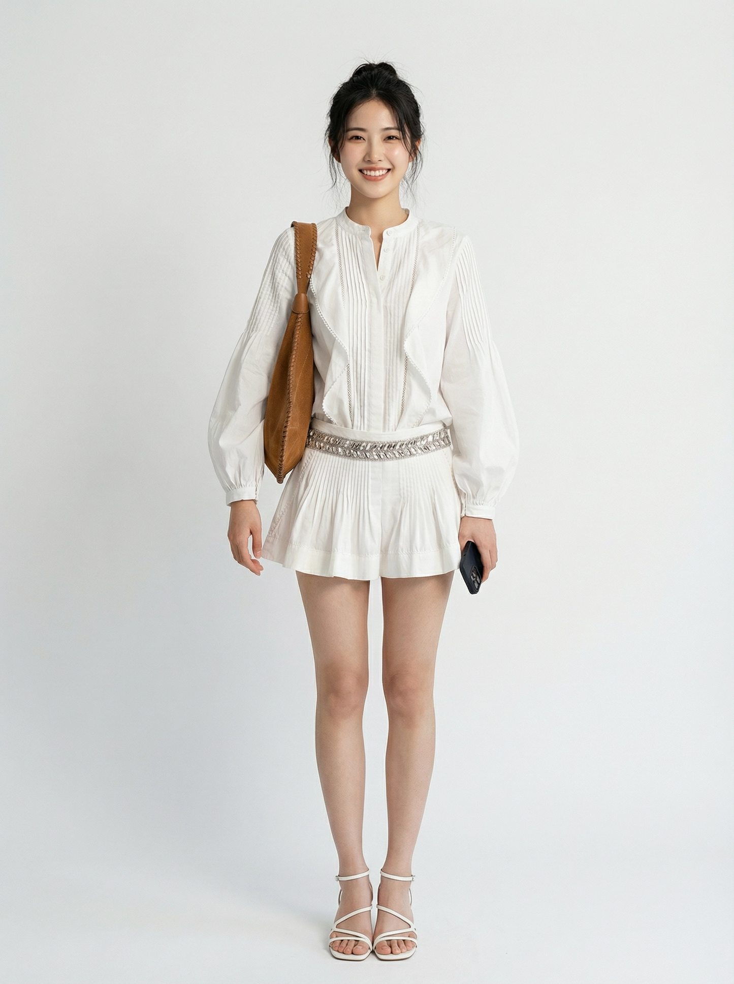 Anaïs Pleated Suitset - Top + Short