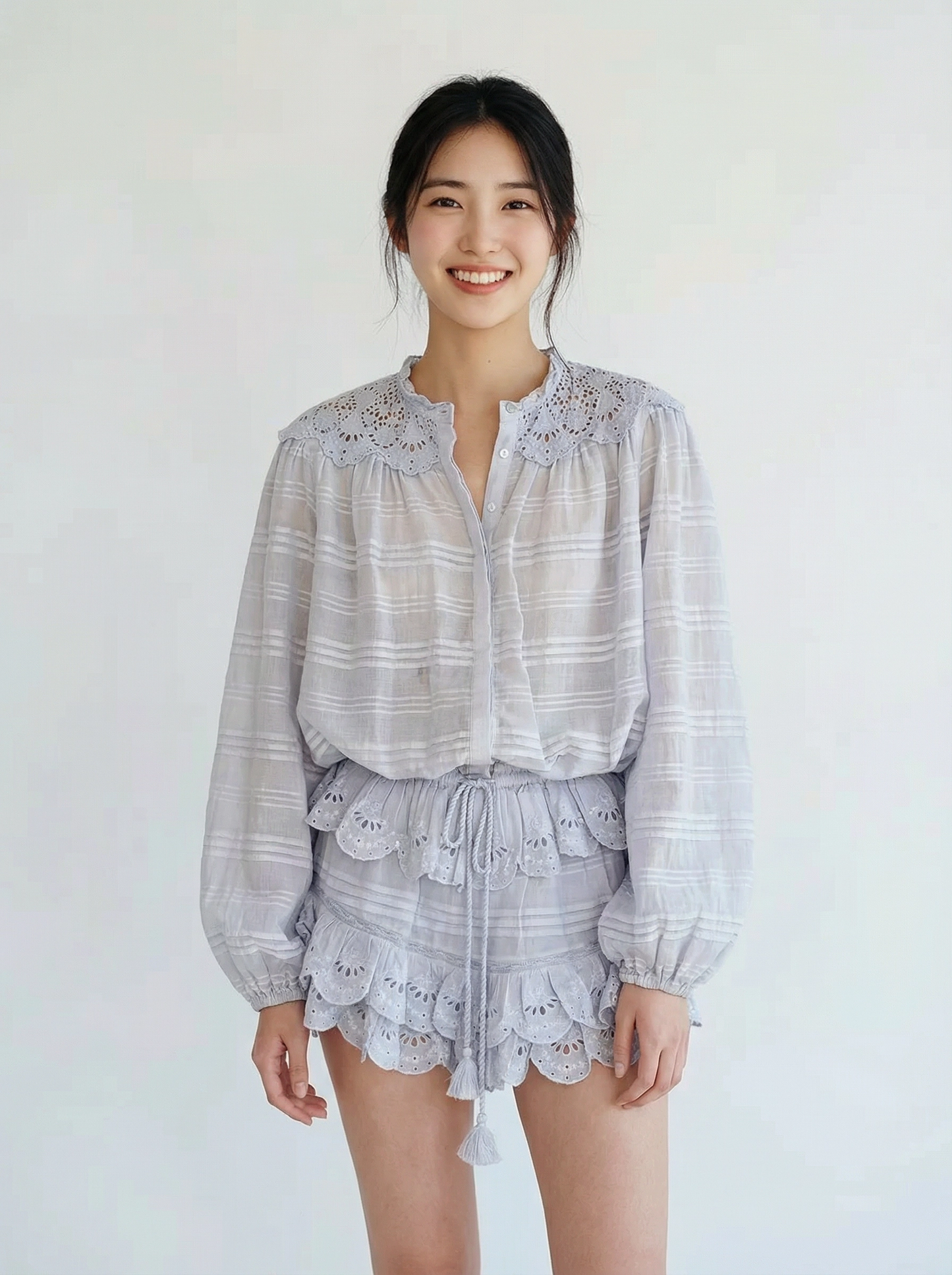 Amélie Lace Long Sleeve Blouse + Skort