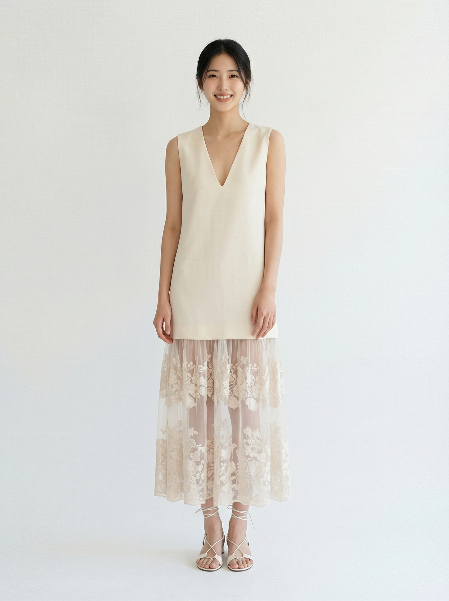 Alice Linen Lace Dress