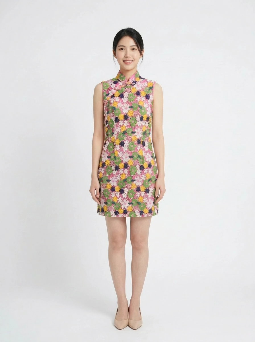 [Bespoke] Bei Sleeveless Oriental Cheongsam - Sample