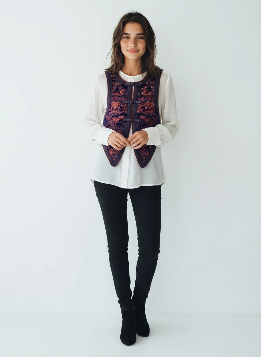 Tuan Tuan Embroidery Vest