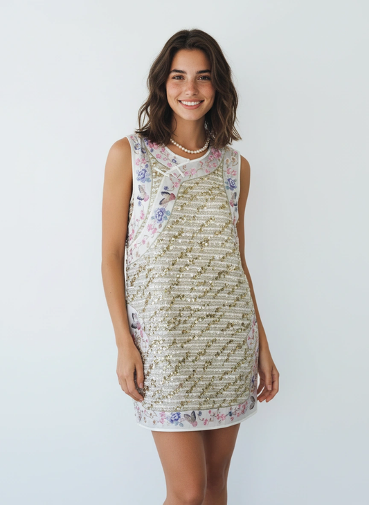 Xin Yue Embroidery Sleeveless Dress