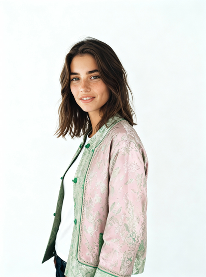 Ming Silk Embossed Oriental Jacket