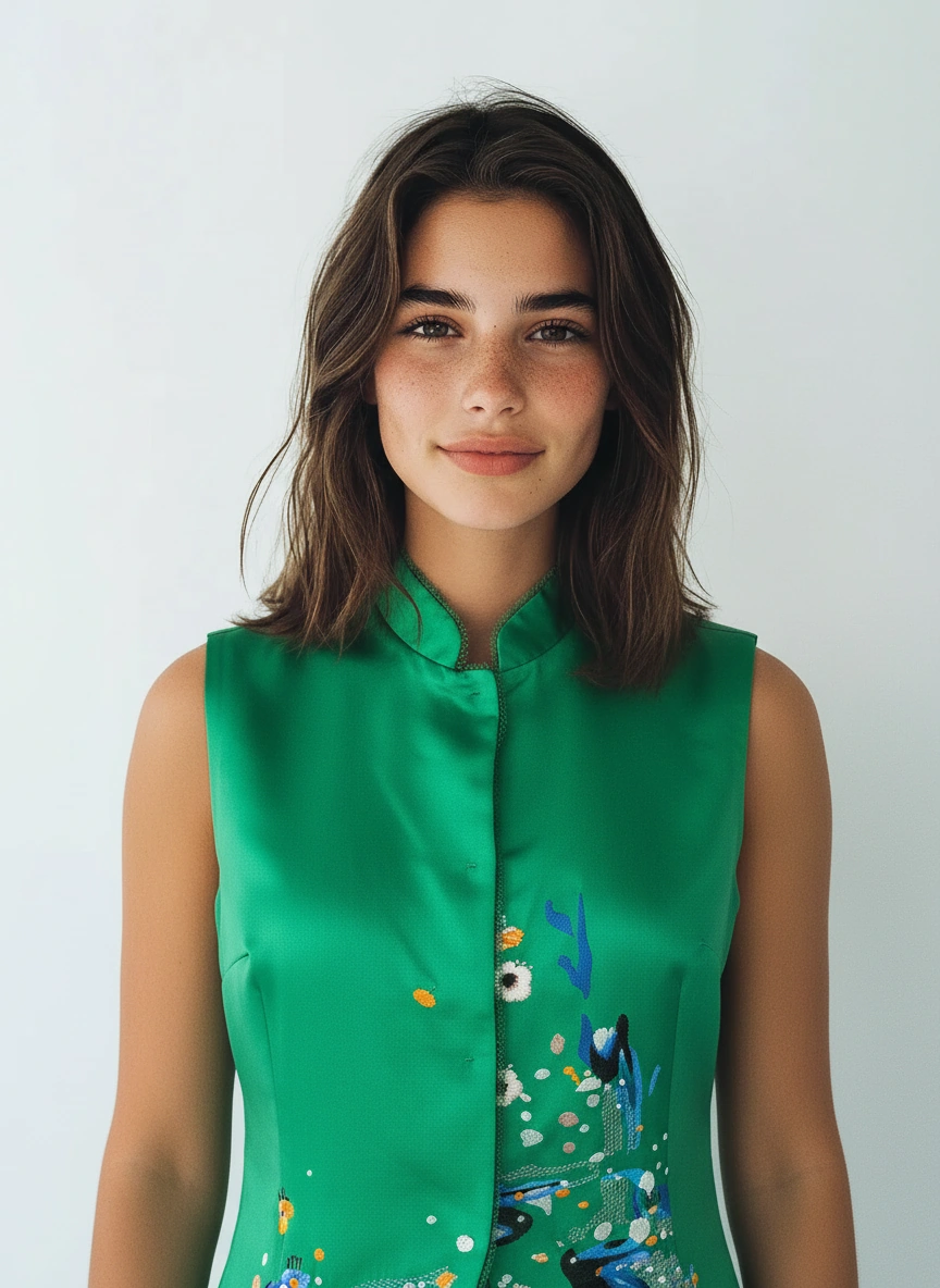 Jing Ya Silk Embroidery Vest