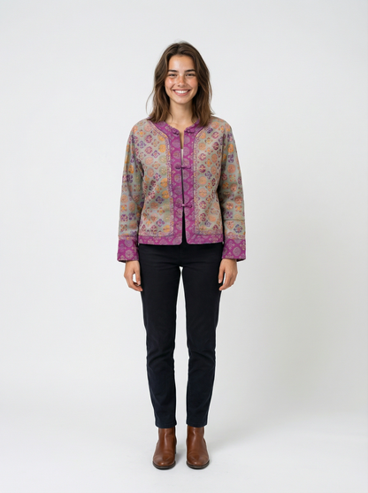 Shu Mulberry Silk Brocade Long Sleeve Jacket