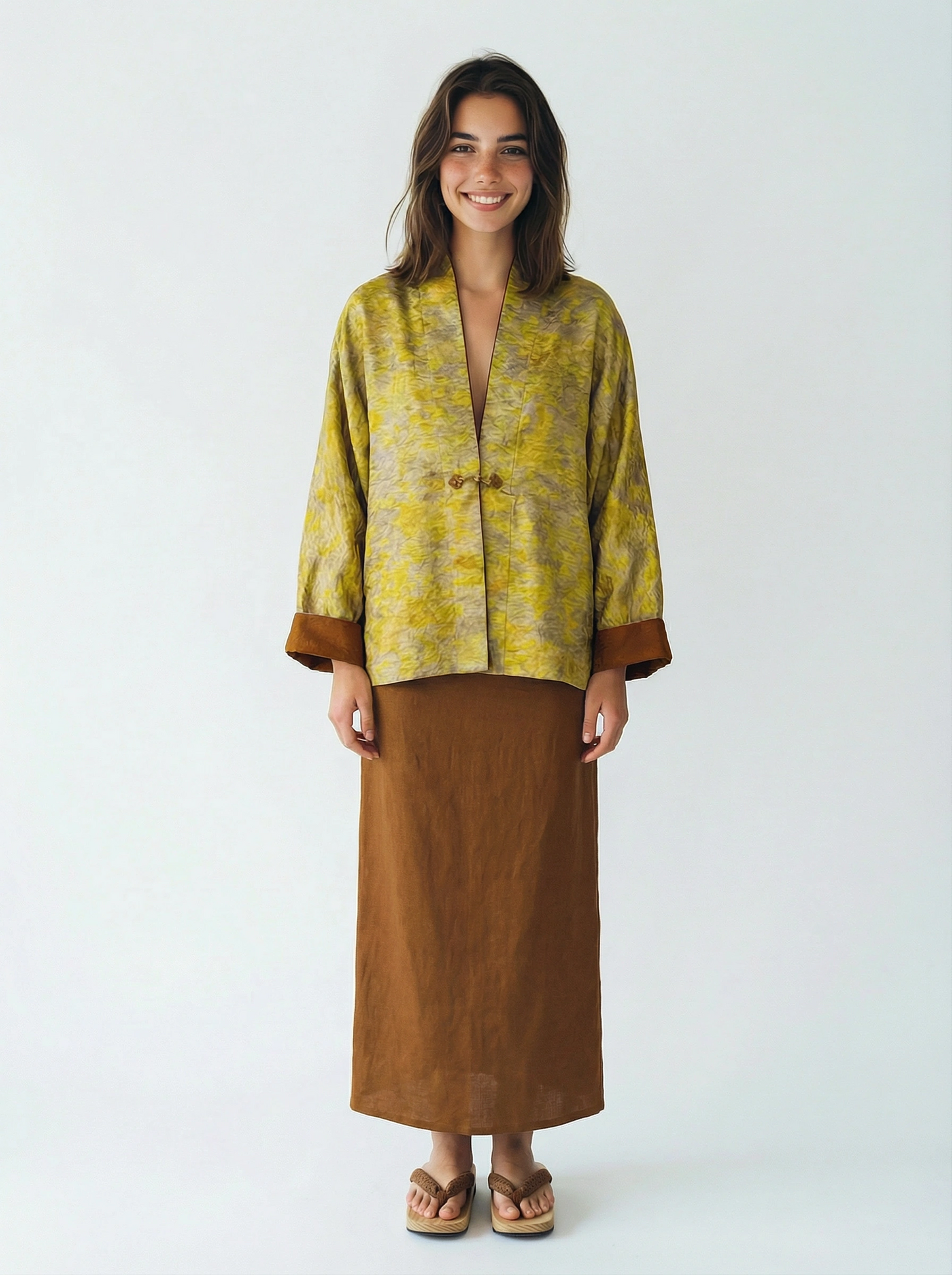 Yu Mulberry Silk Mandarin Style Top