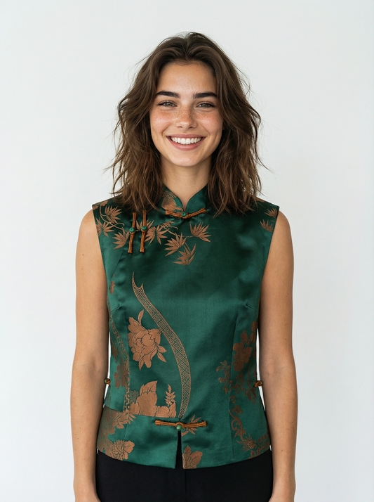 Ting Oriental Silk Vest