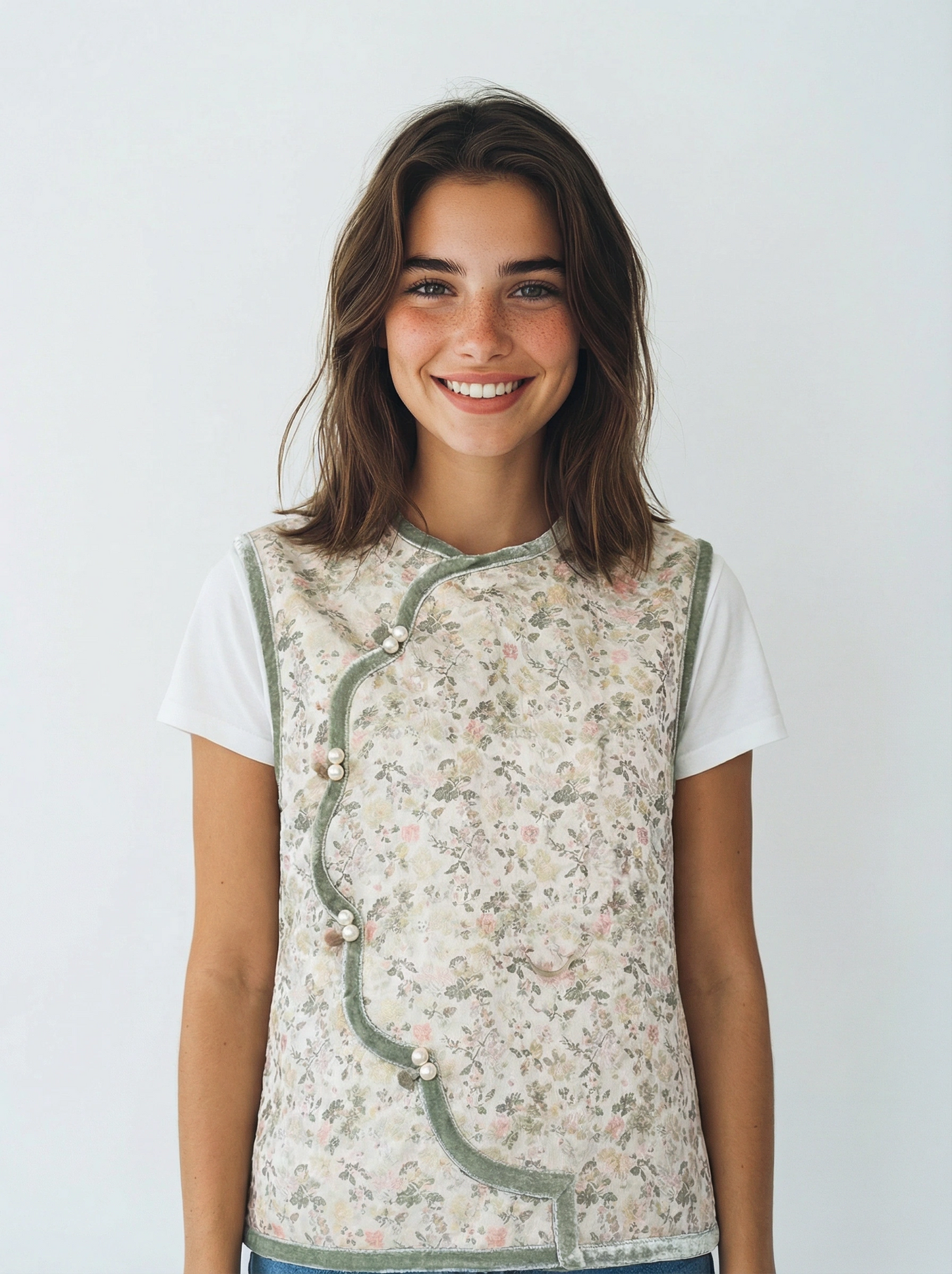 Ai Velvet Trimming Vest