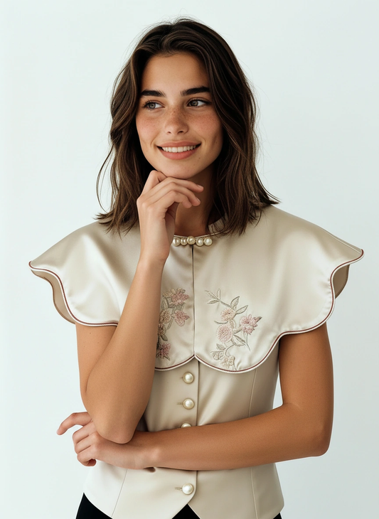 Ling Long Detachable Embroidered Collar