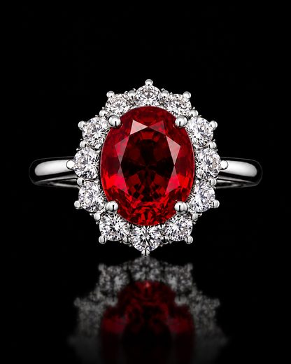 Scarlet Halo Ruby Ring