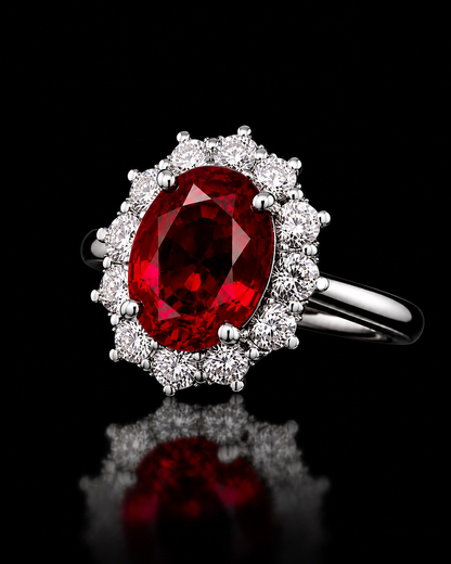 Scarlet Halo Ruby Ring