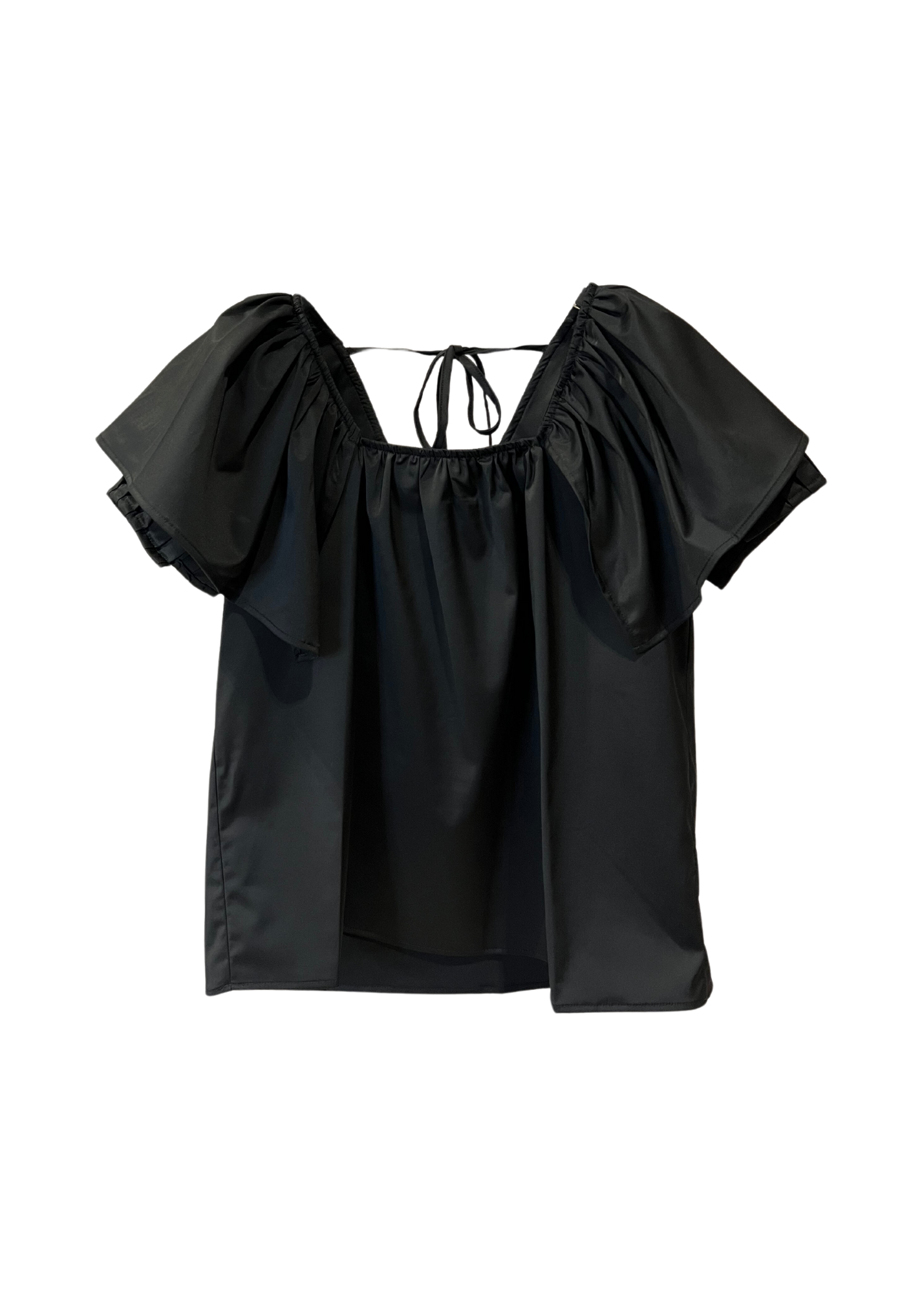 Kamila Ruffle Pleated Sleeve Top