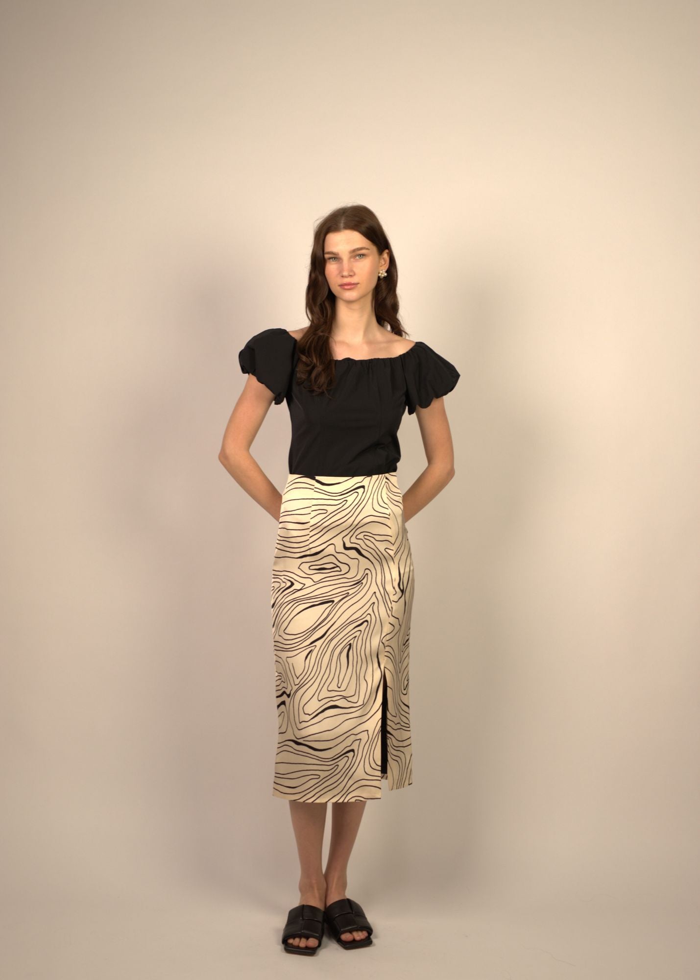 Jazreel Front Slit Skirt