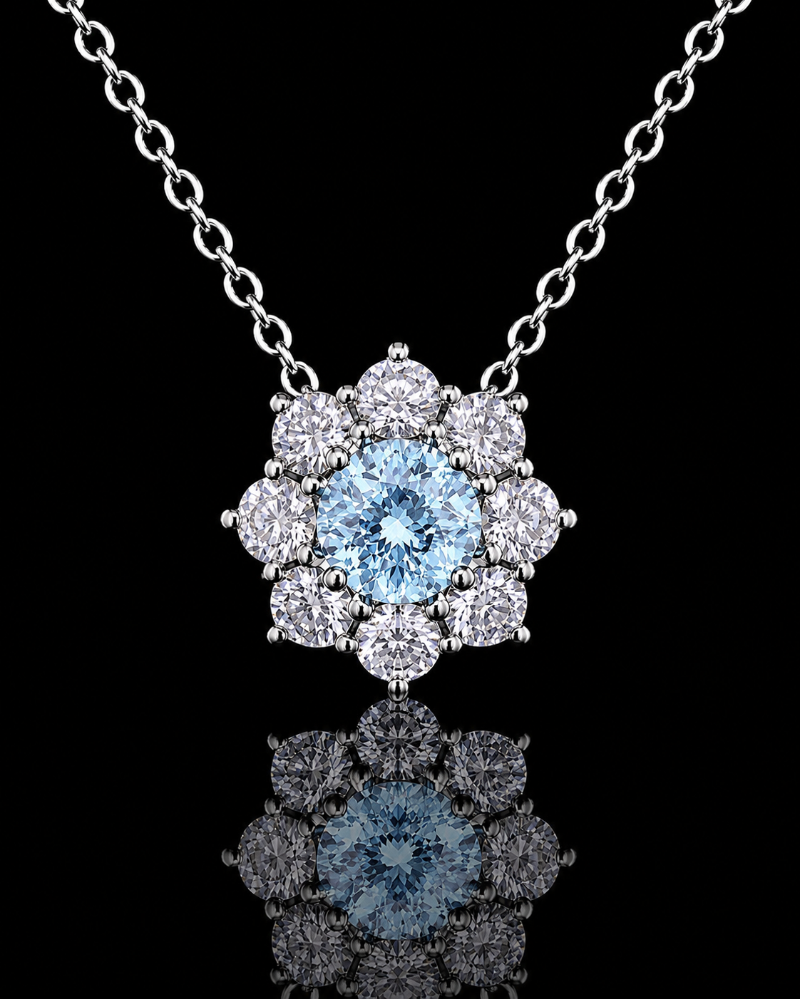 Stellar Blue Aquamarine Necklace
