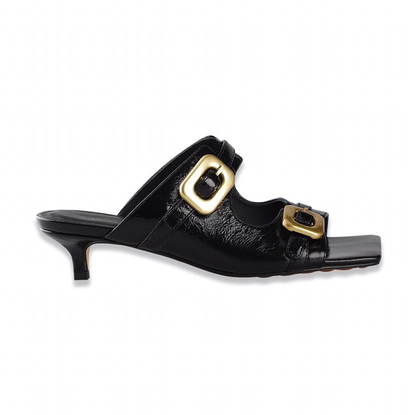 Maritza Buckle Mules Sandals