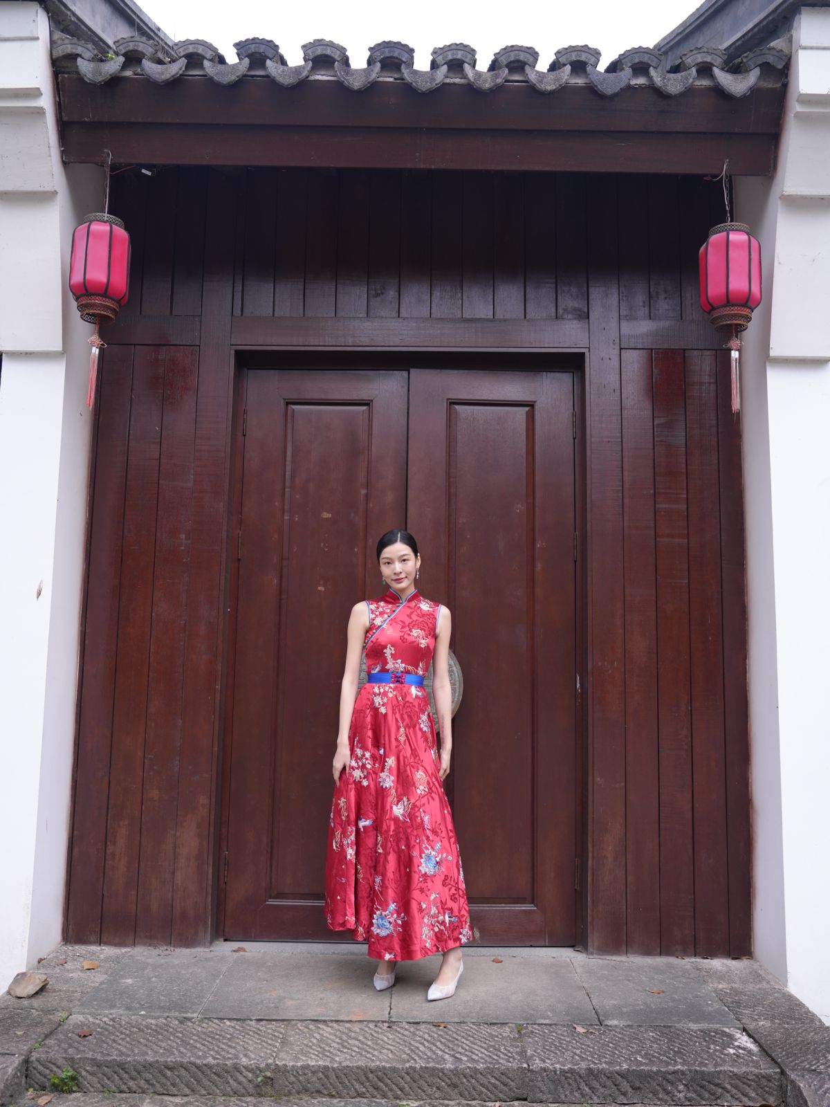 [BESPOKE] Cora Silk Maxi Oriental Dress