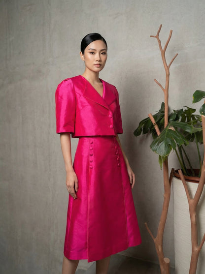 [Bespoke] IYKYK Fedelma Thai Silk Cropped Blazer - Sample