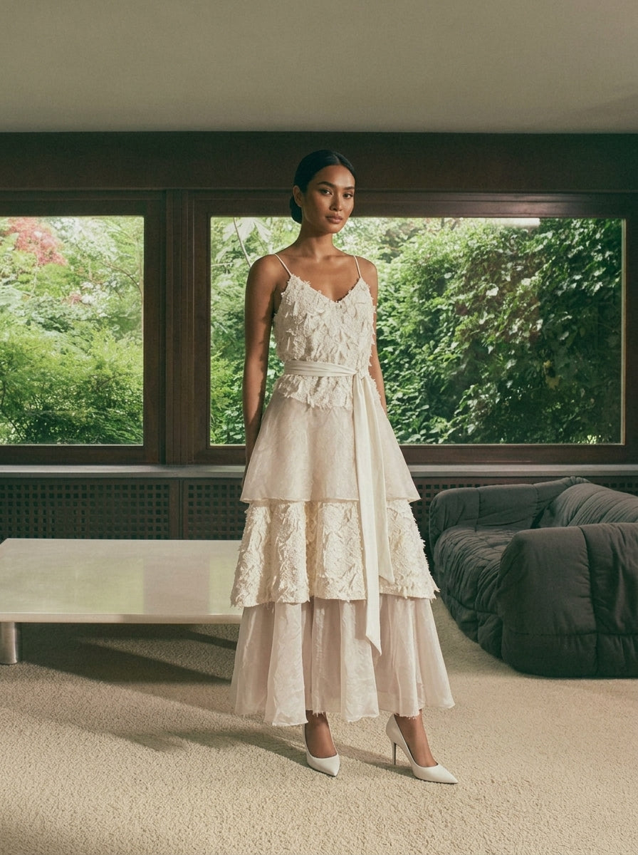 [Bespoke] Allegra Sleeveless Layer Dress - Sample