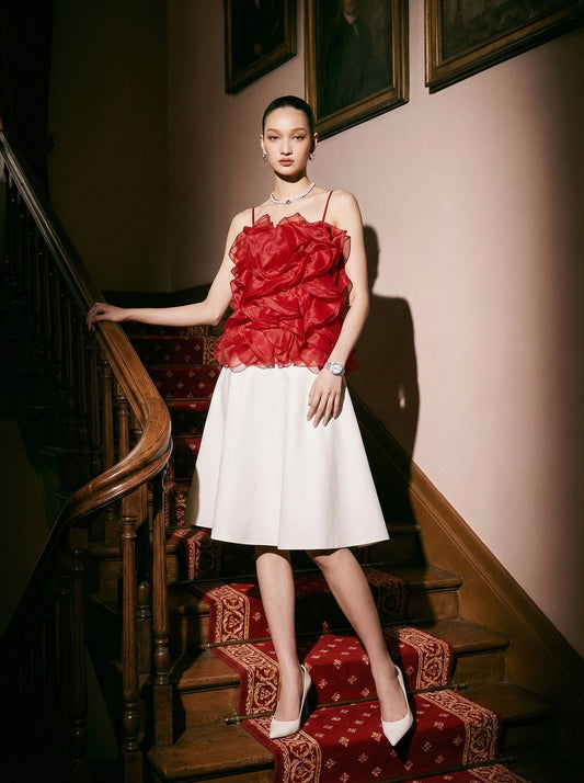 Noémie Ruffle Tube Mini Dress