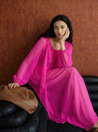 [Bespoke] Bambina Silk Chiffon Off Shoulder Dress