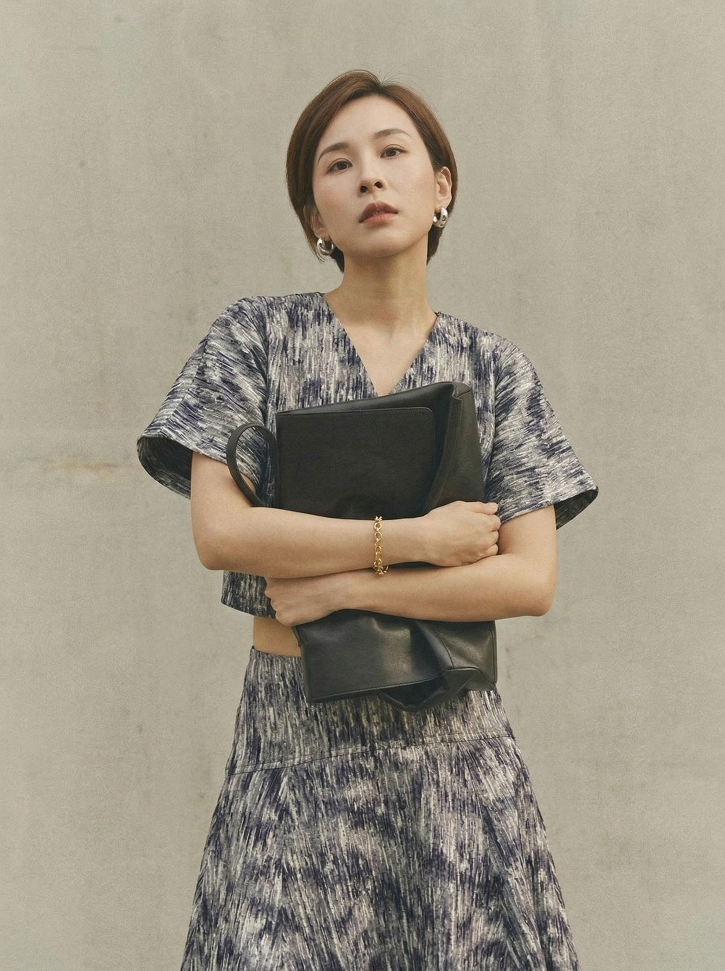 Wu Painting Back Zipper Crop Top