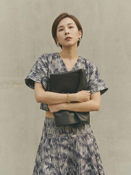 Wu Painting Back Zipper Crop Top