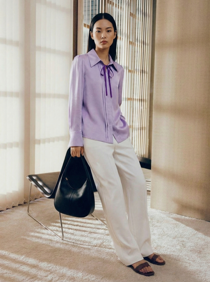 Viola Tie Collar Blouse