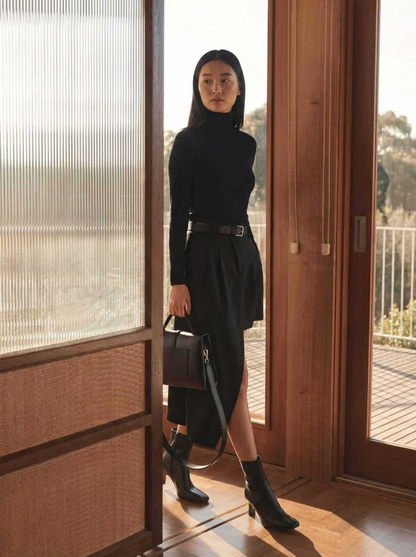 Vama Asymmetrical Skort Skirt