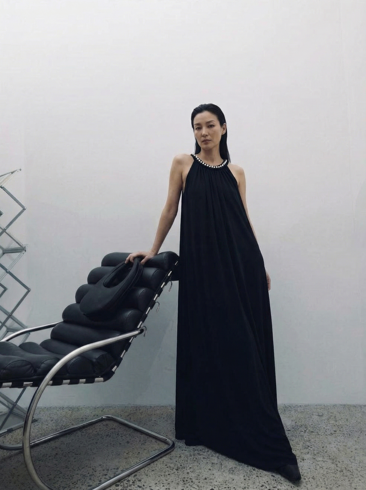 Valli Halter Sleeveless Maxi Dress