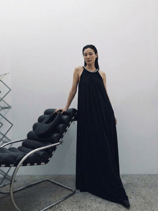 Valli Halter Sleeveless Maxi Dress