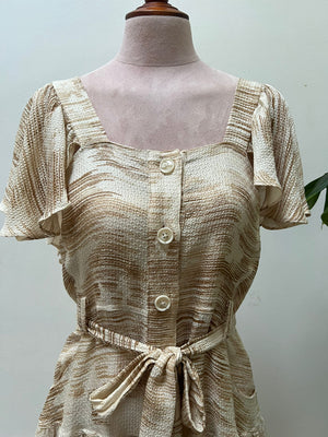 Victoria Square Neck Silk Maxi Dress