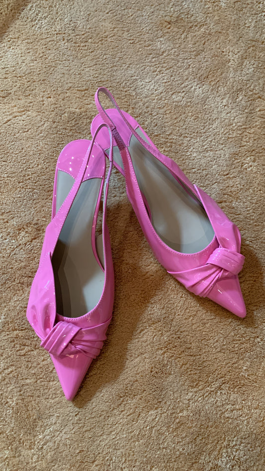 Mael Ribbon Ankle Strap Heels