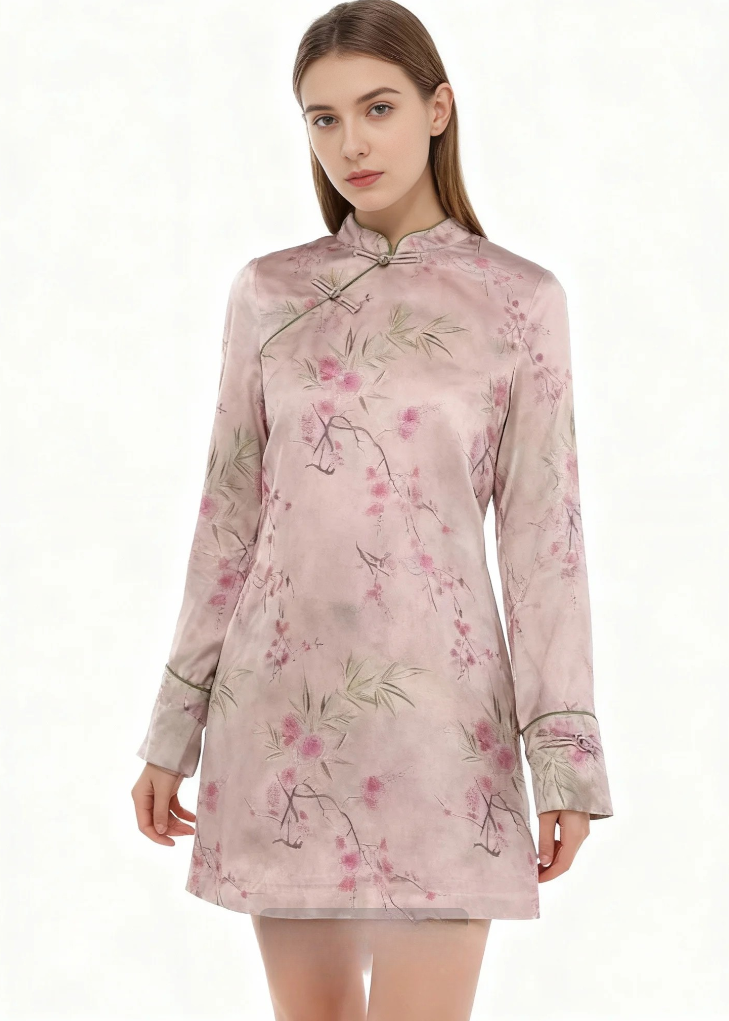 Xia Mulberry Silk Long Sleeve Dress