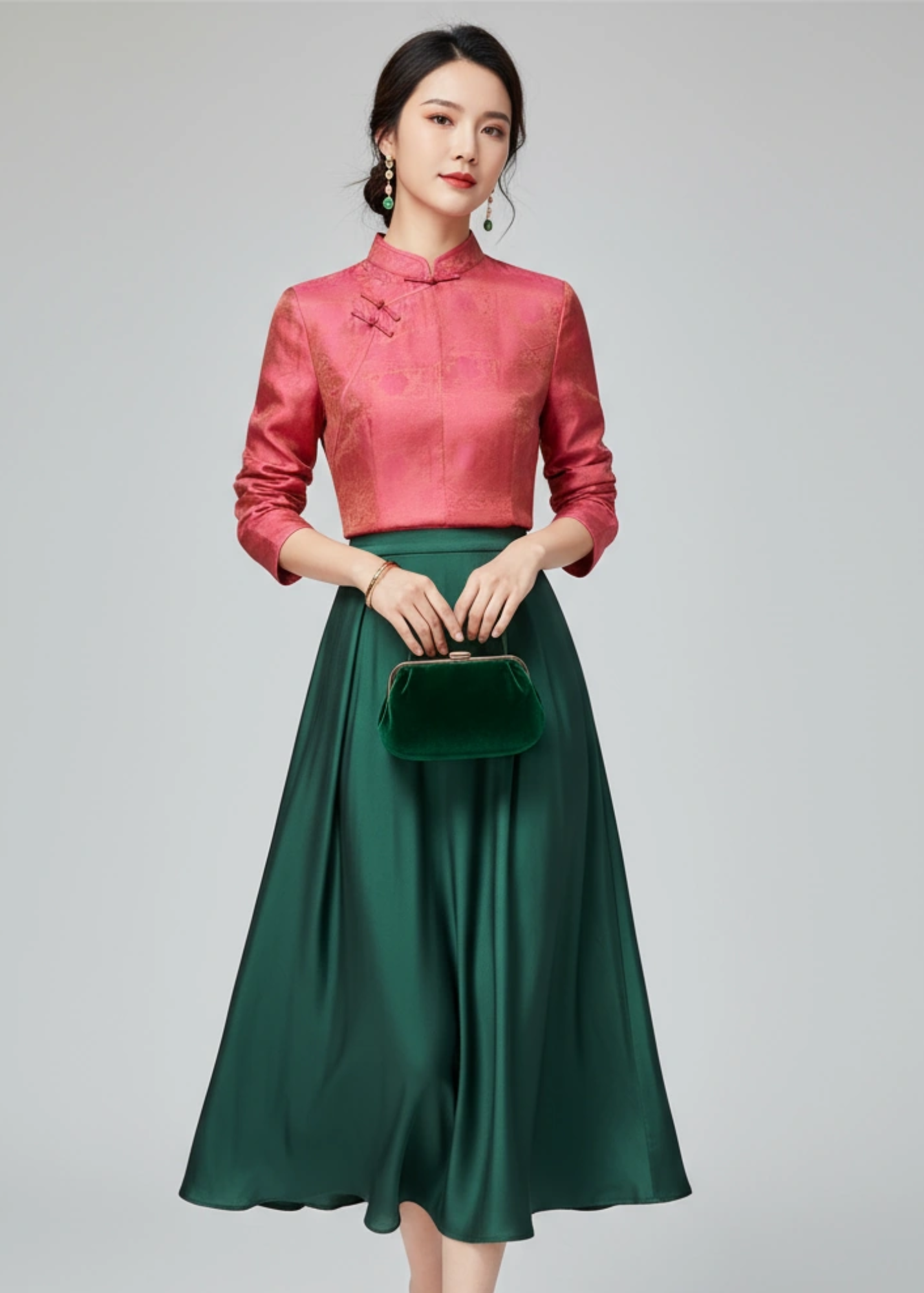 Chun Hua Mulberry Silk Mandarin Blouse