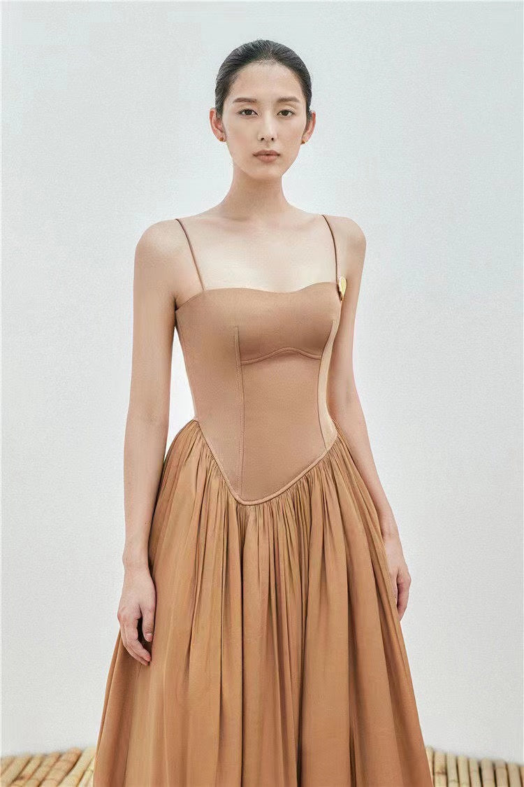 Oceane Strapless Pleated Dress