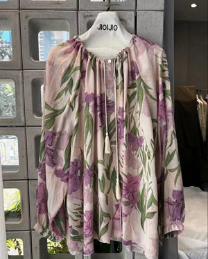 Koko Floral Print Silk Blouse