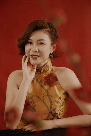 Thichakorn Silk Floral Dress
