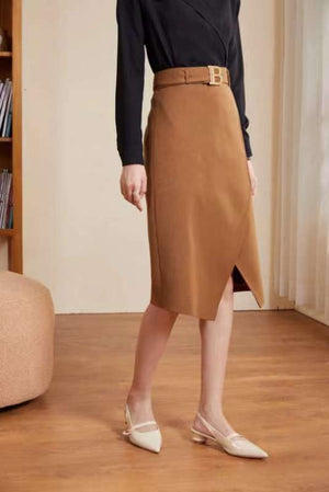Kieryn Asymmetrical Belt Skirt