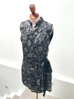 Verbena Silk Organza Wrap Dress