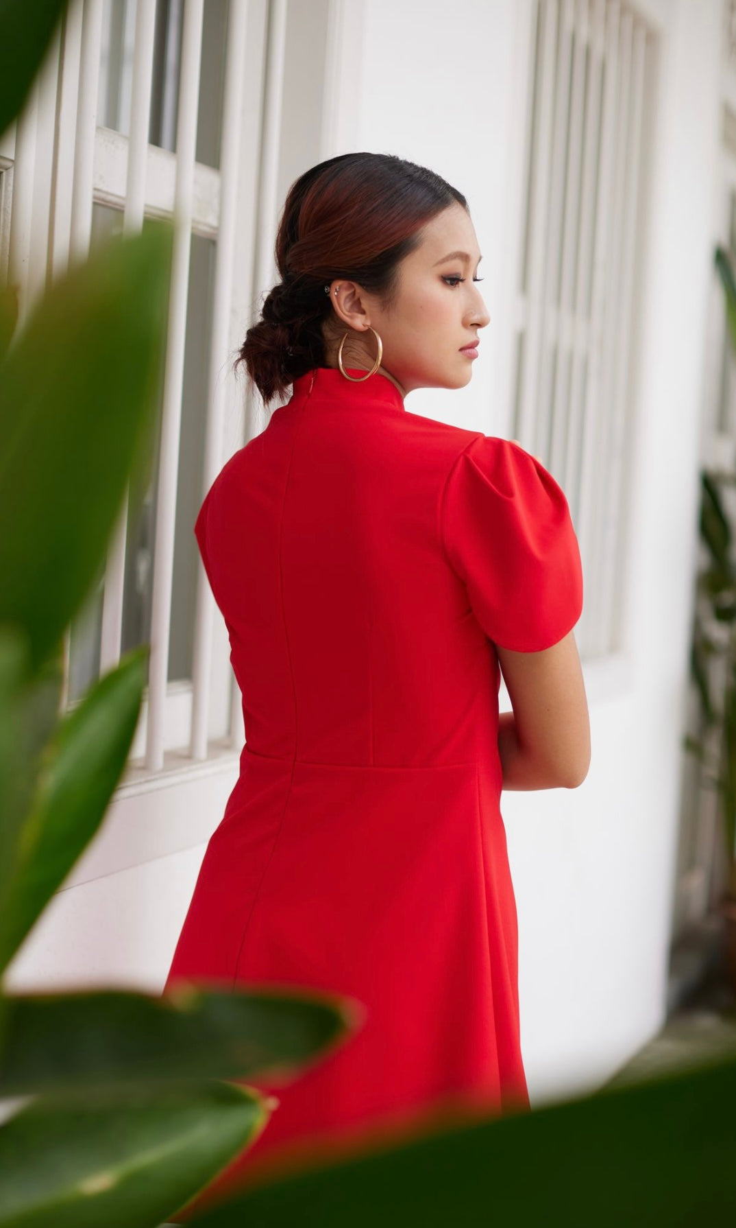 Tulip Petal Sleeve Cheongsam