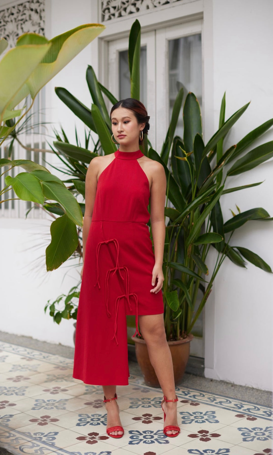 Pentas Halter Asymmetrical Dress