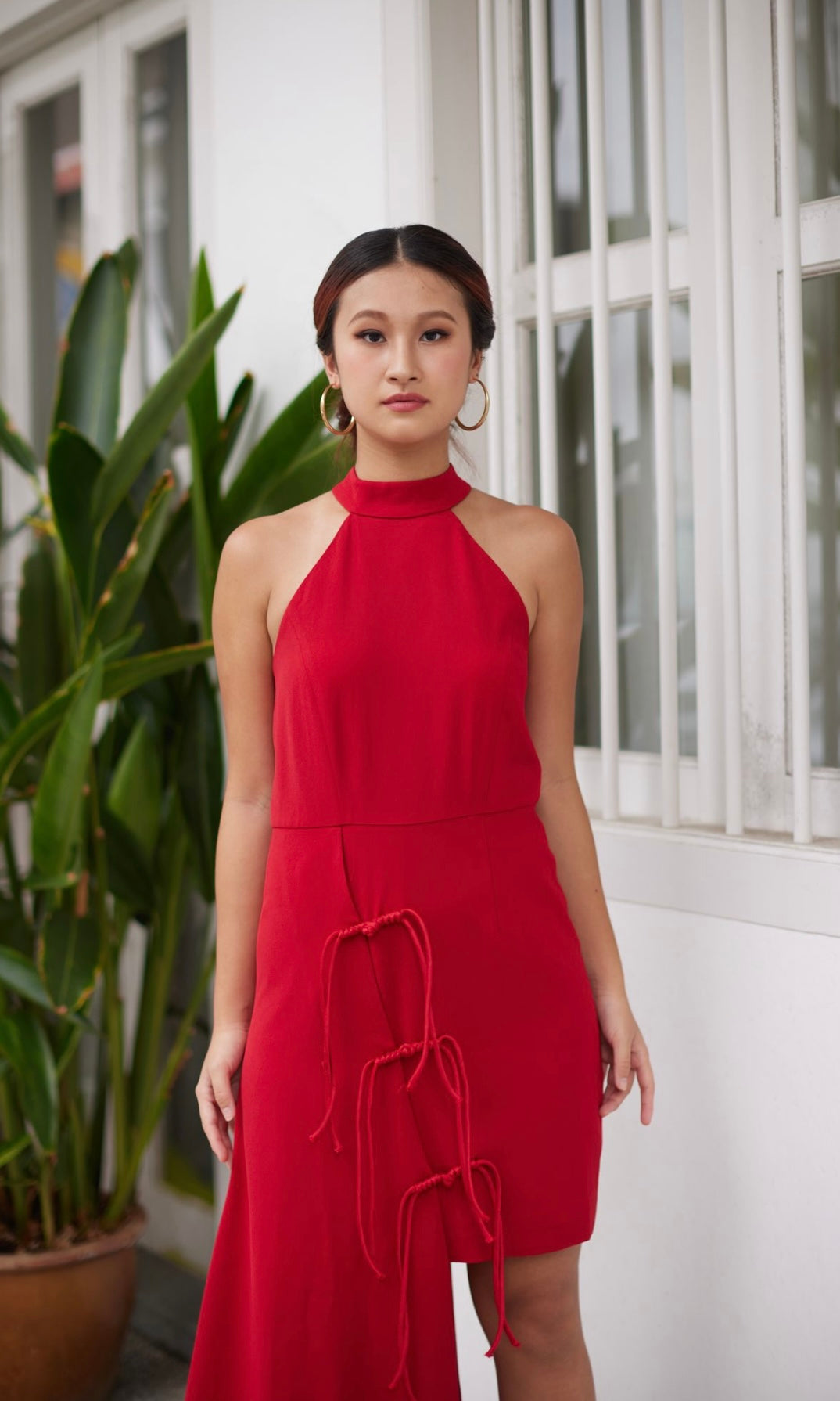 Pentas Halter Asymmetrical Dress