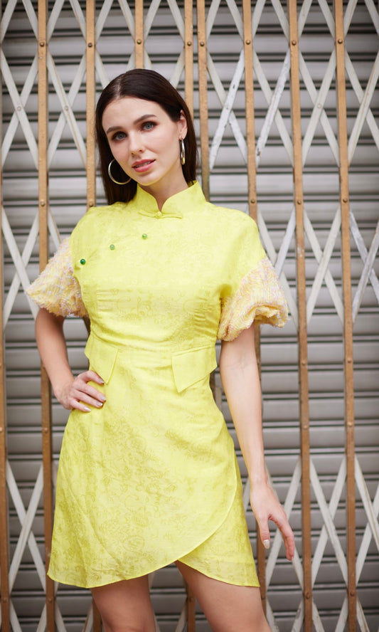 Primrose Cross Mini Cheongsam