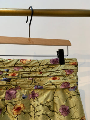 Thichakorn Silk Floral Skirt